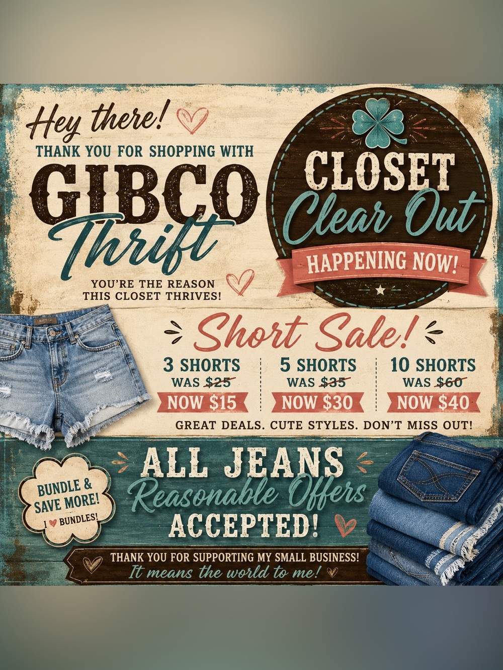 🔥 CLOSET CLEAR OUT 🔥 JEANS + DENIM SHORTS SALE | BUNDLE & SAVE